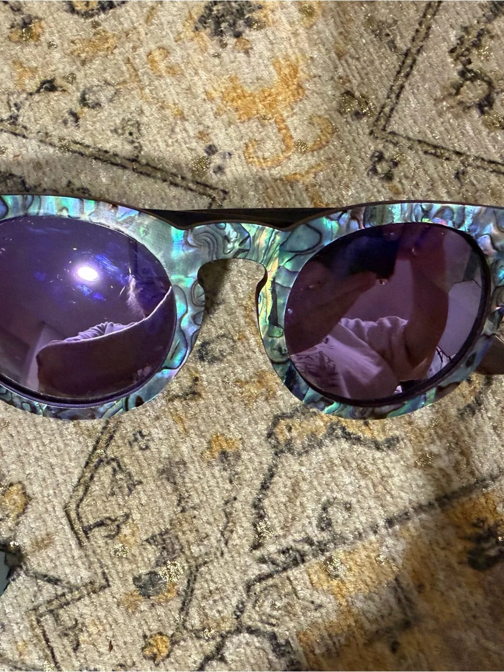 SLYK Shades Blue Marble Round Sunglasses new